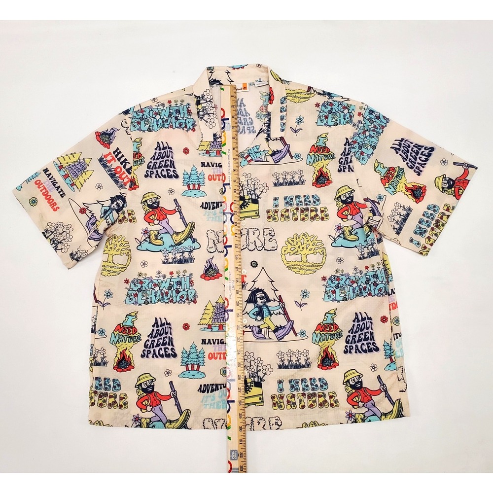 Timberland Short Sleeve Graphic Resort Shirt Nature size XL - Picture 6 of 13